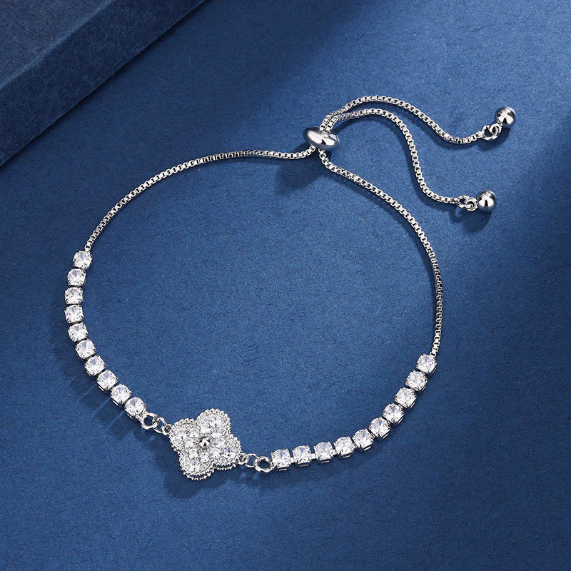 Aria Clover Charm Set | White Gold 16k - Image 4