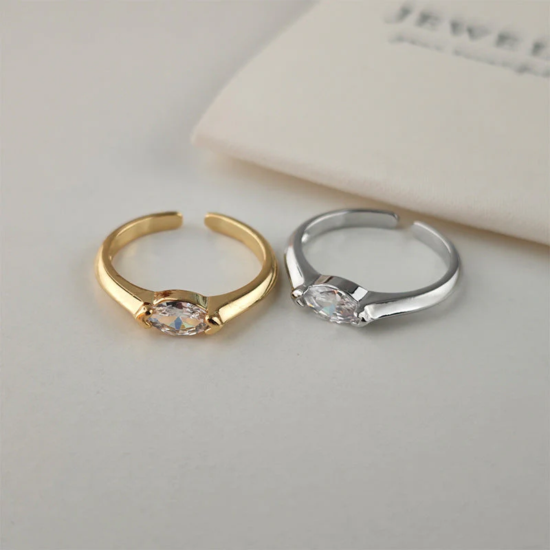 Aya Sterling Ring | White Gold 16k - Image 3