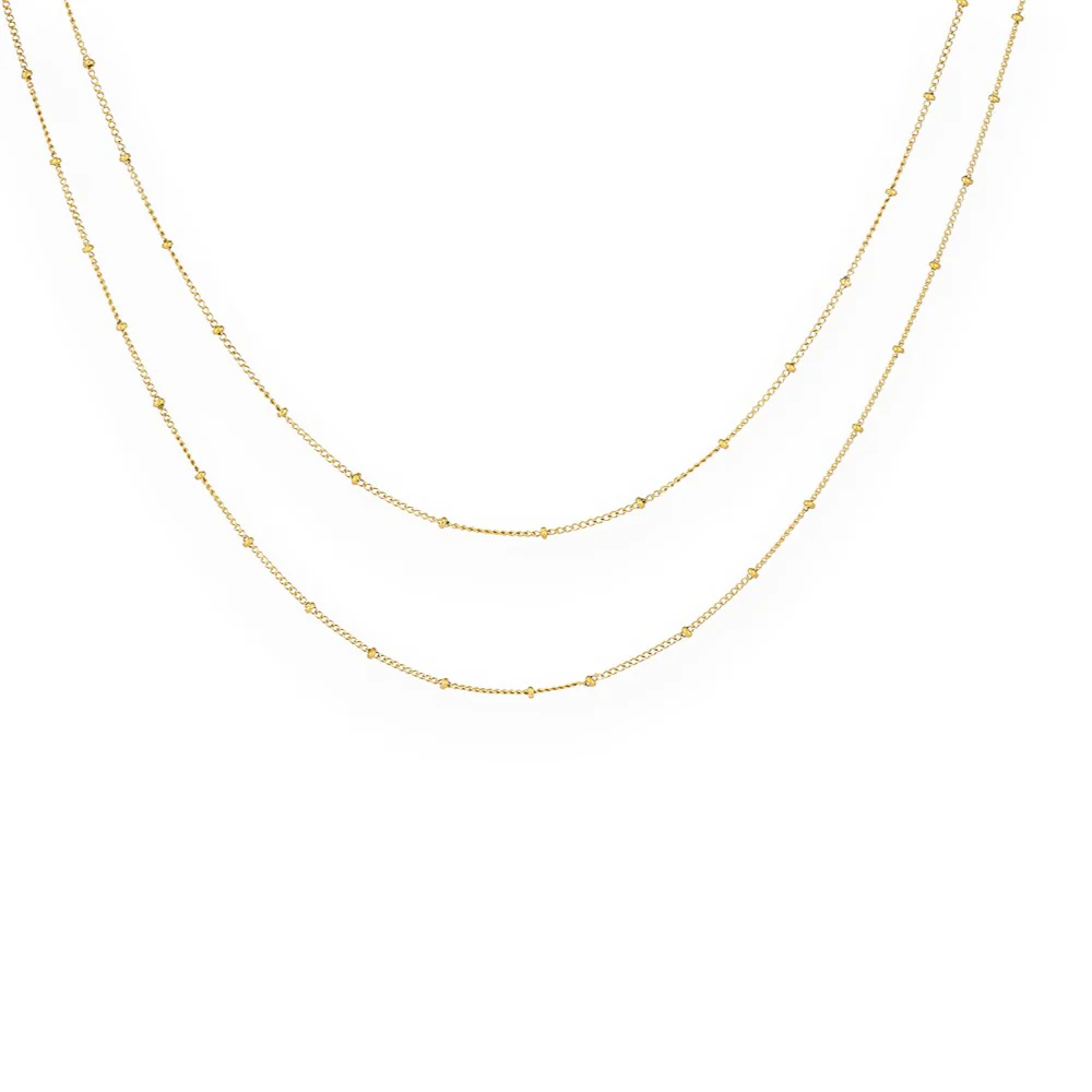 Dual Chain Choker Necklace - Image 3