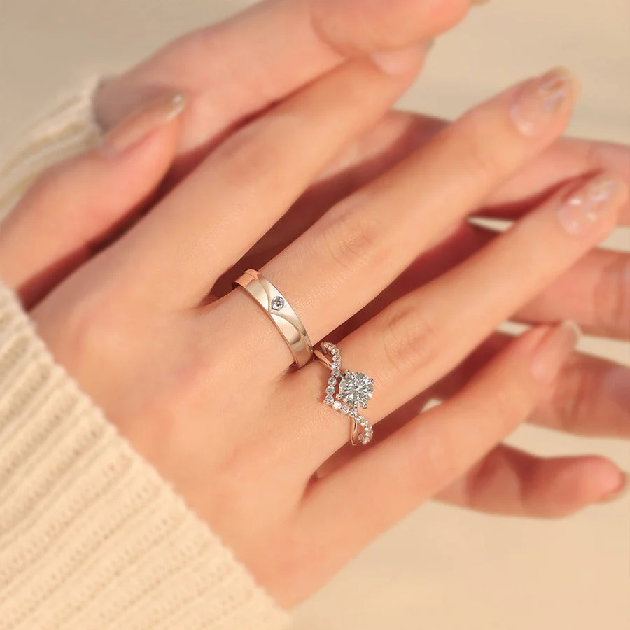 Elric Amora Couple Rings | White Gold 16k