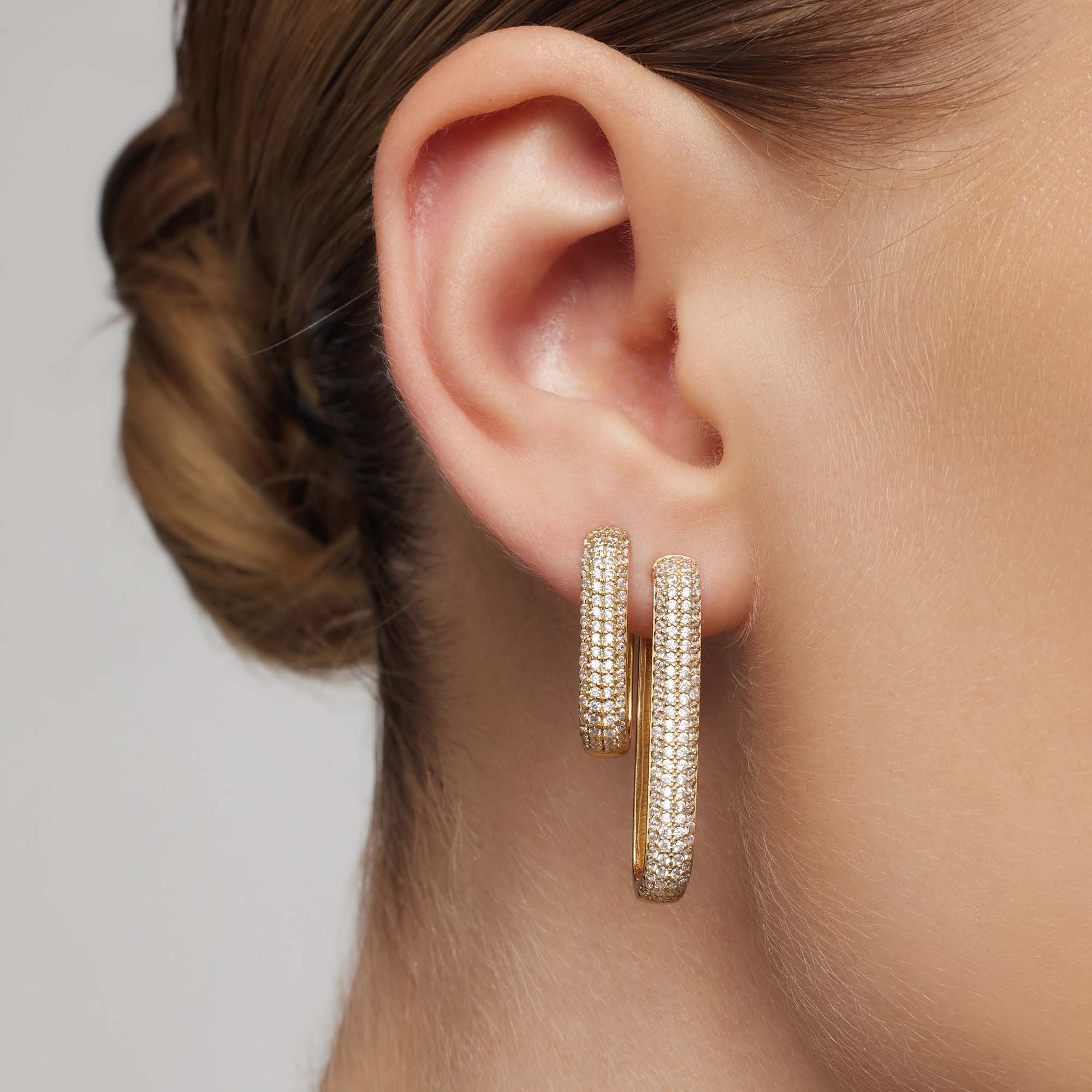 Icon Pavé Hoops | Gold 18k - Image 2