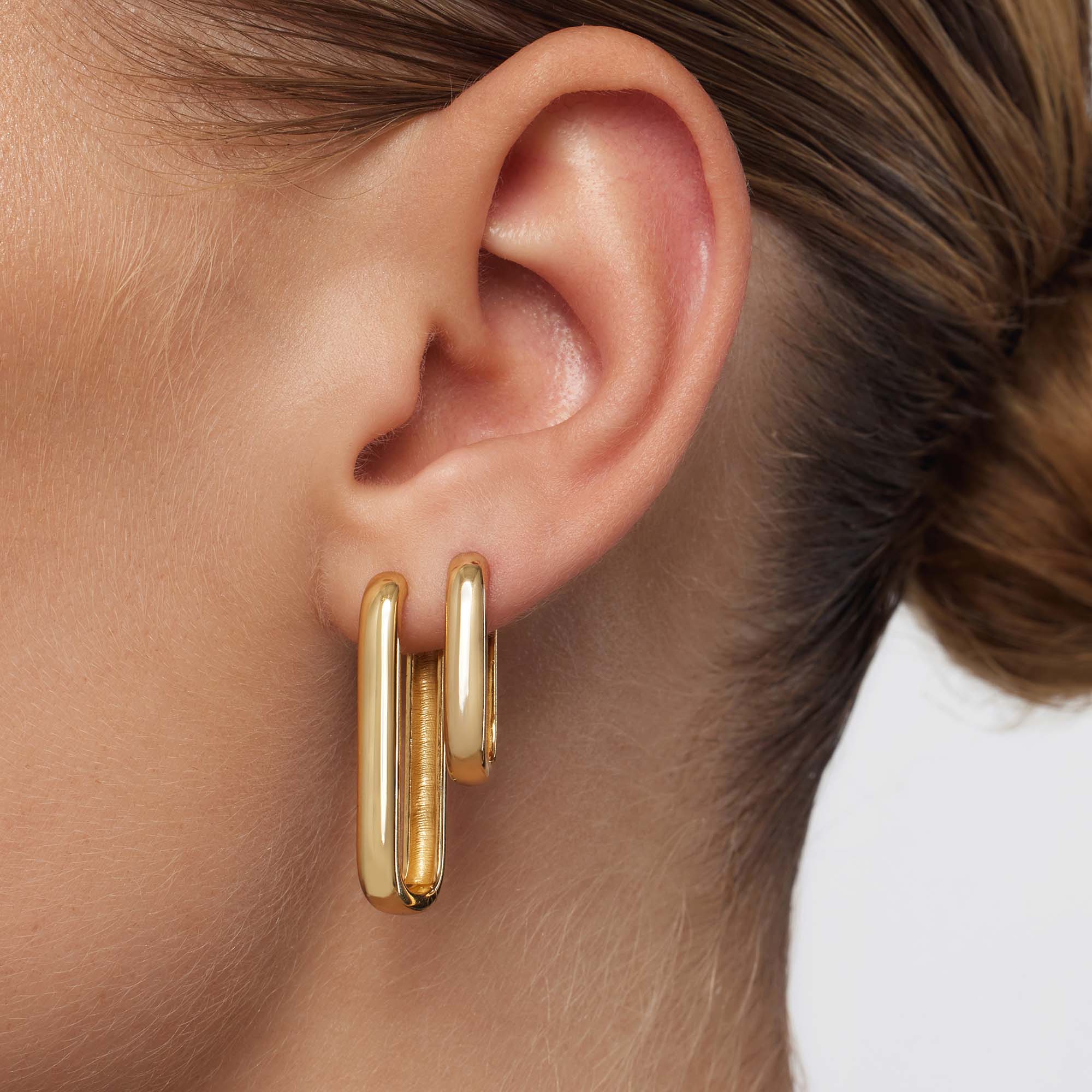 Large Waterfront Iconic Hoop Earrings - Image 3