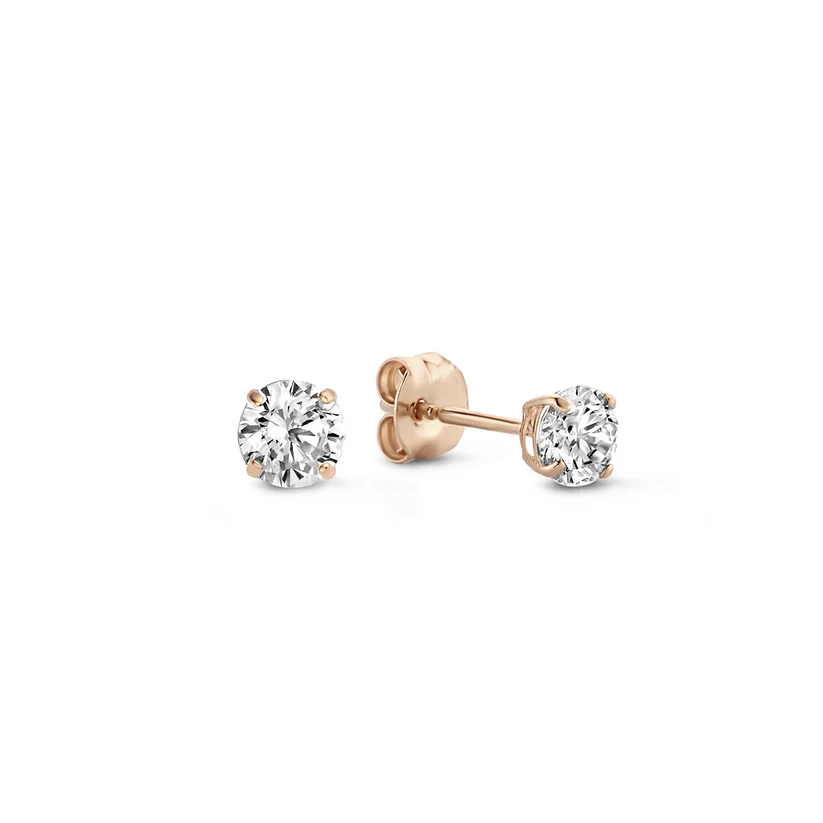 Larmes de Lune Stone Stud Earrings | Gold 14k - Image 3