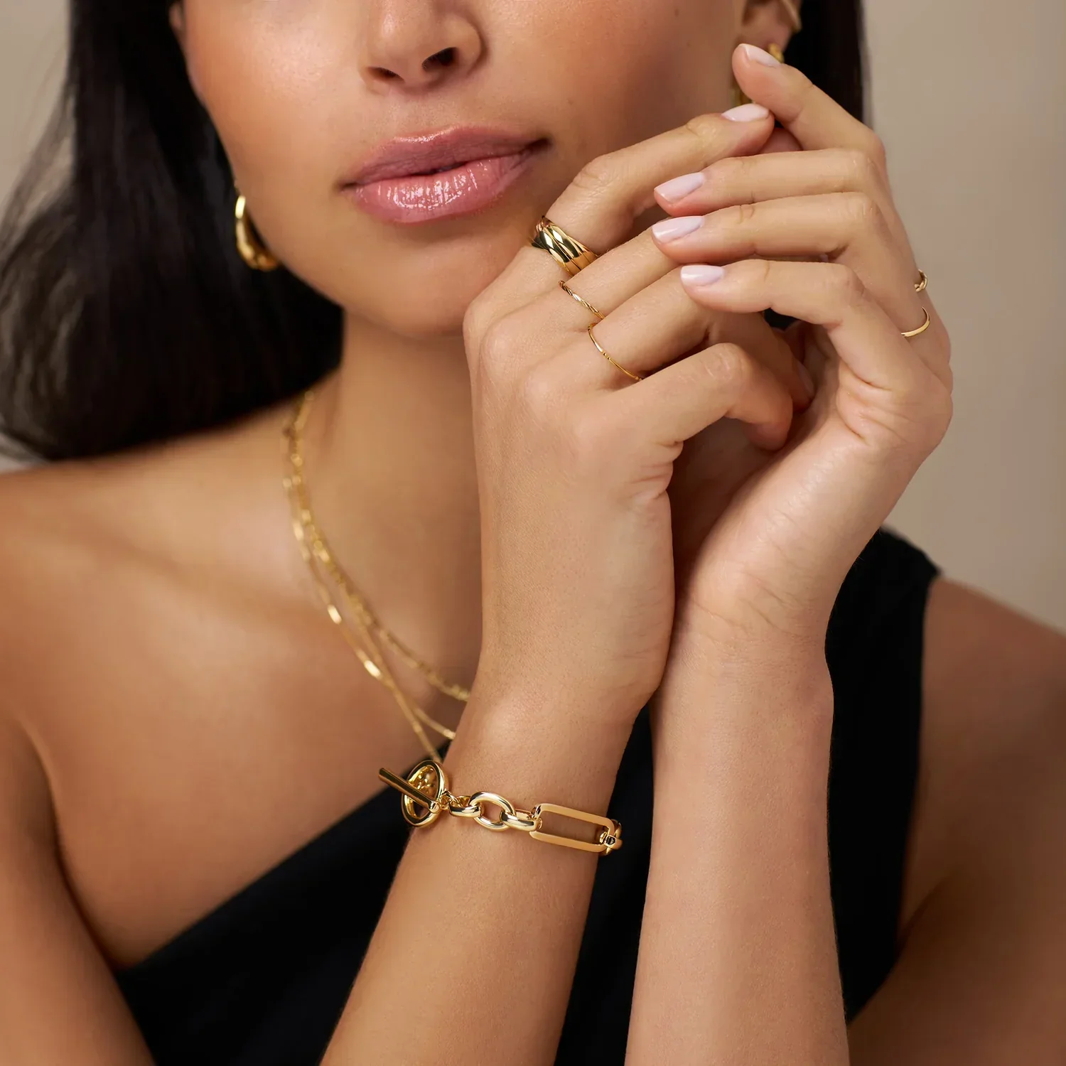 Link T-Bar Bracelet | White Gold 16k - Image 4