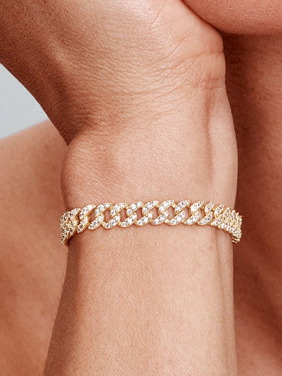 Moissanite Cuban Bracelet | Gold 18k - Image 4