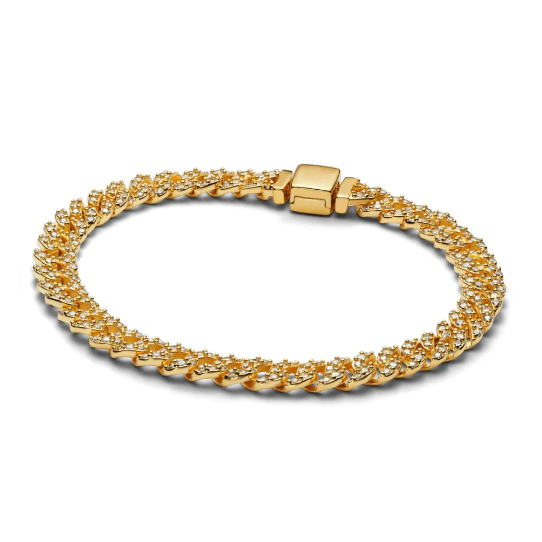 Moissanite Cuban Bracelet | White Gold 18k - Image 3