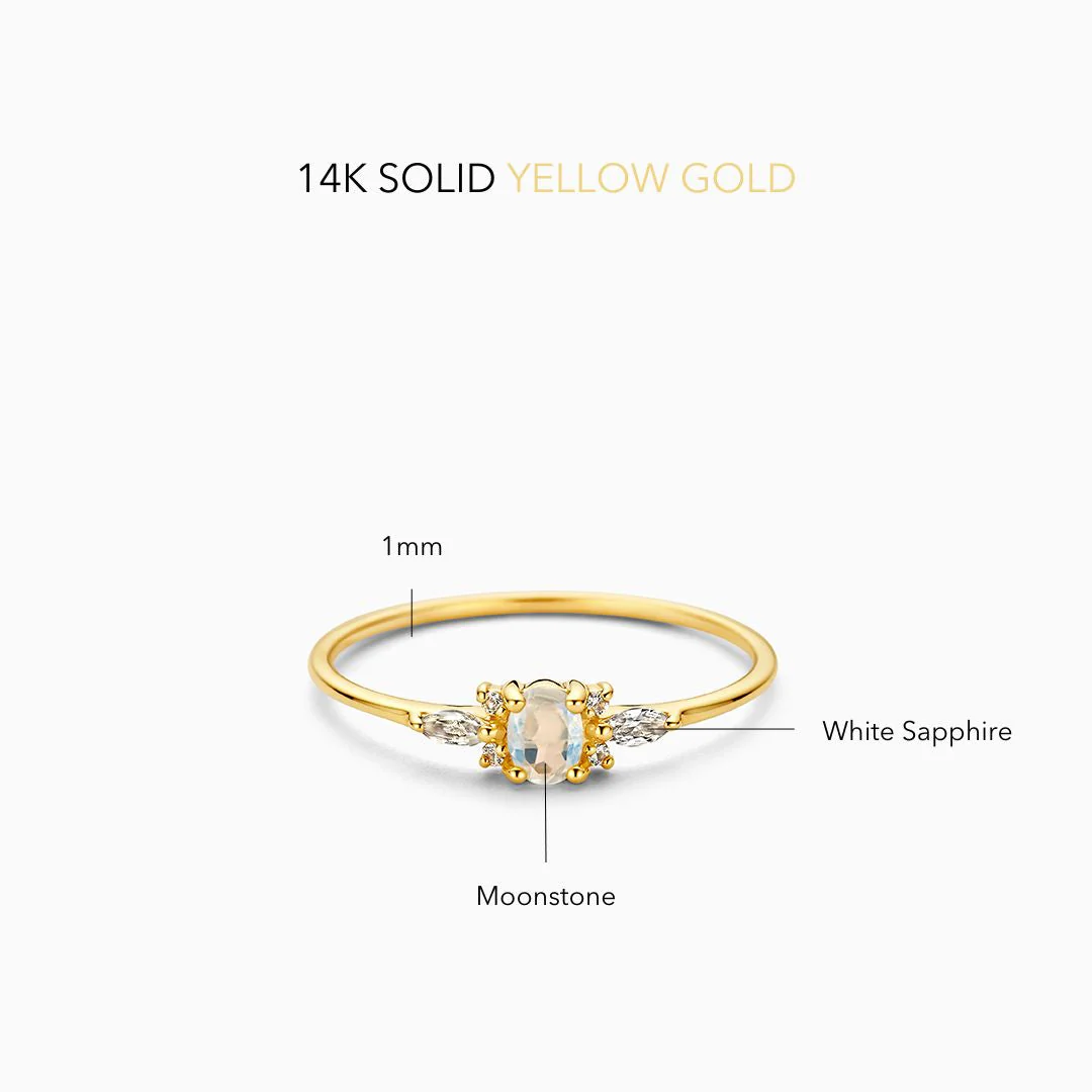 Moonstone Muse Ring | Gold 14k - Image 6