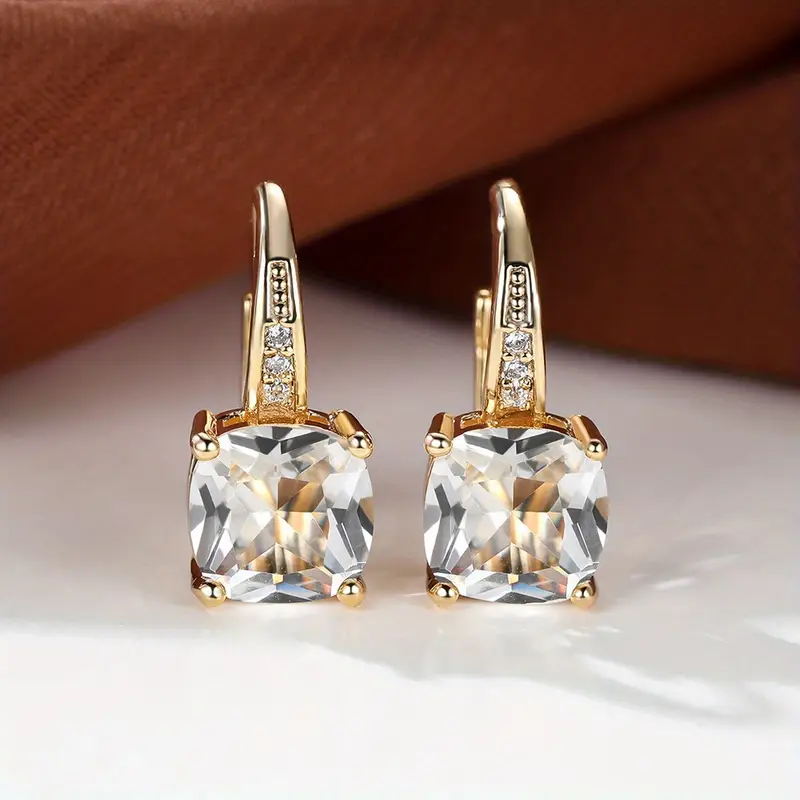 Mystic Sapphire Stone Hoop Earrings | Gold 18k - Image 4