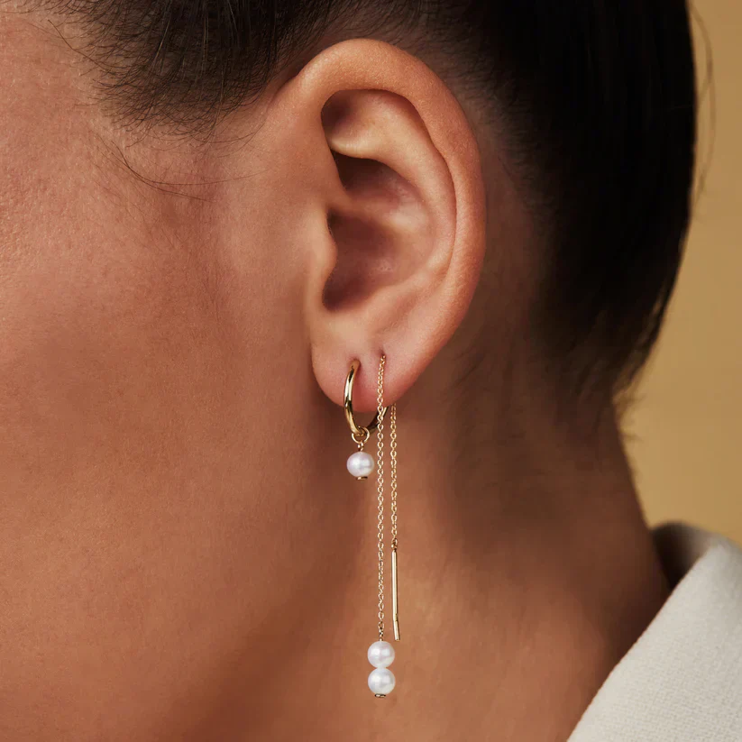 Pearl Drop Earrings - Image 2