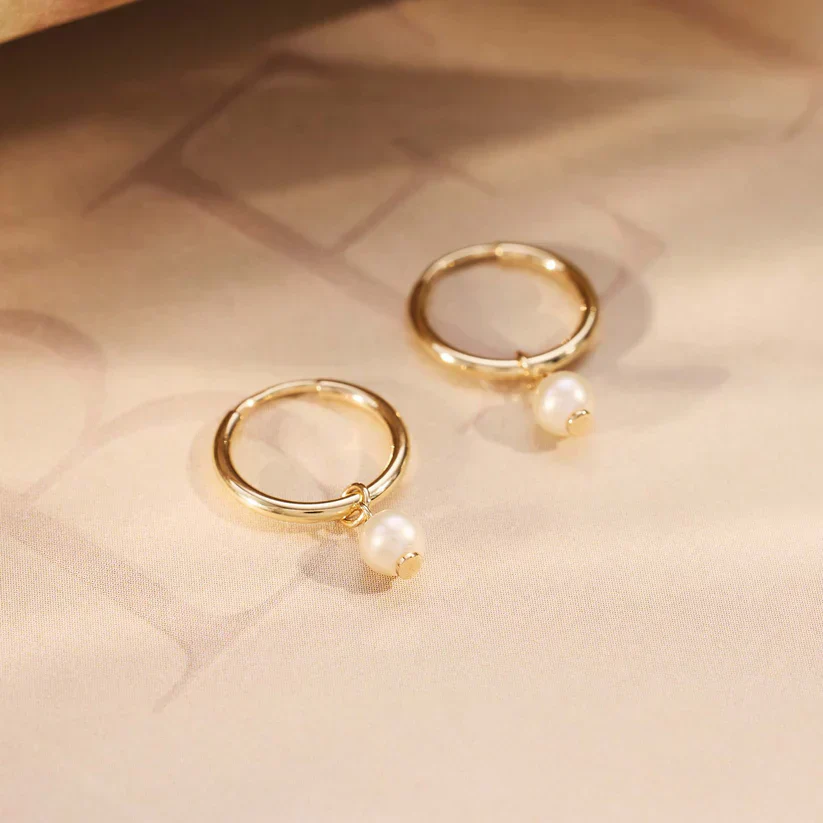 Pearl Drop Earrings - Image 3