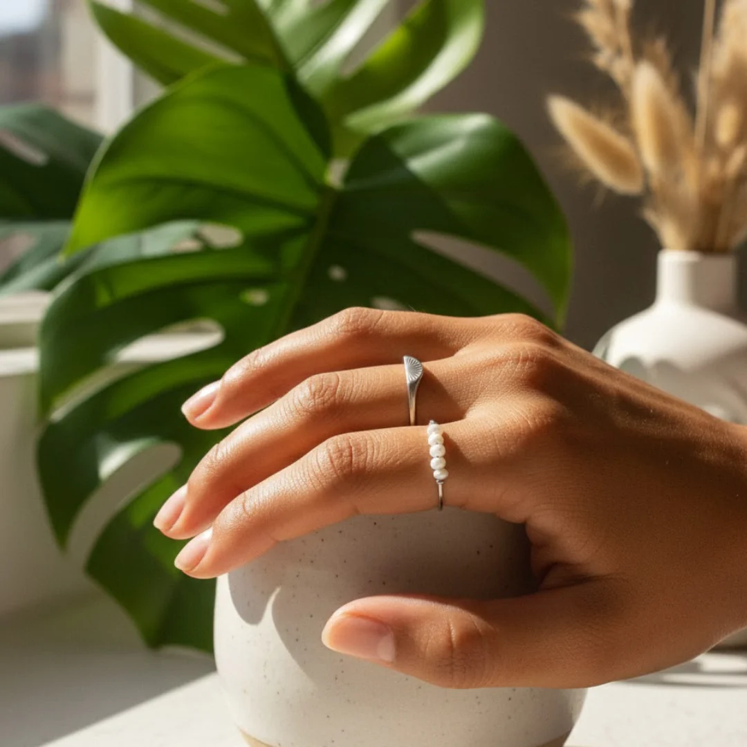 "Savana" Pearl Ring - Image 8