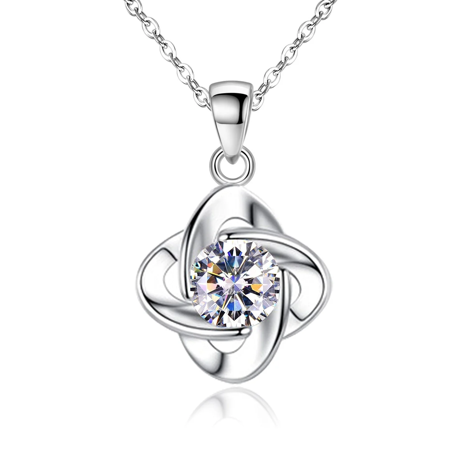 Seren Clover Loop Set | White Gold 16k - Image 4