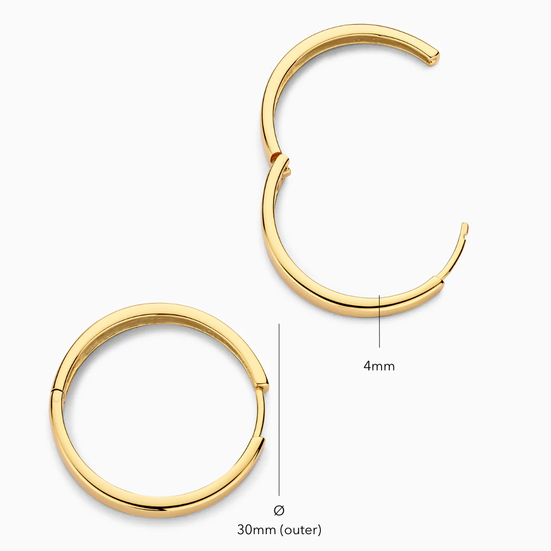 Simple Statement Hoop Earrings - Image 3