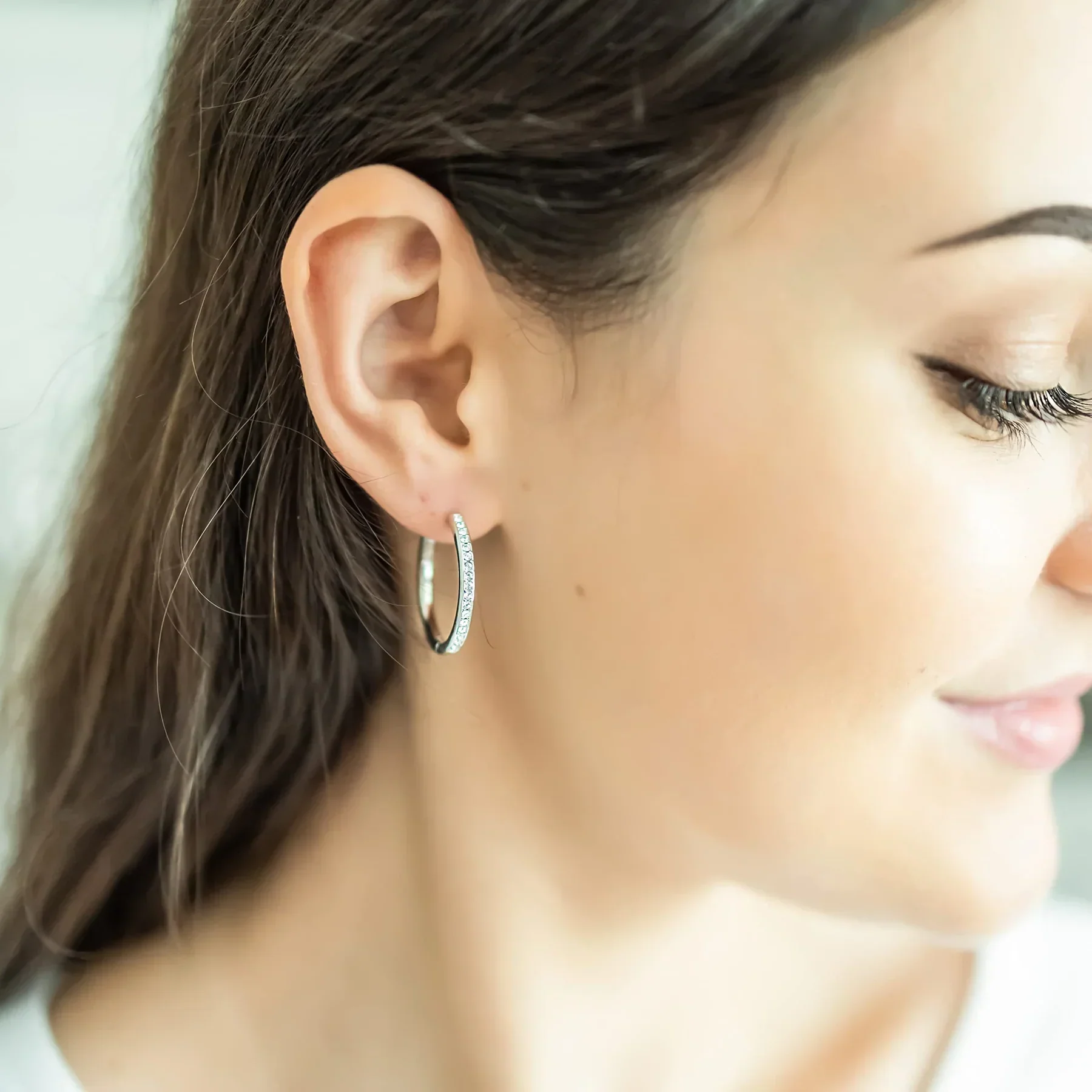 Sorel Pave Earrings | White Gold 14k - Image 4