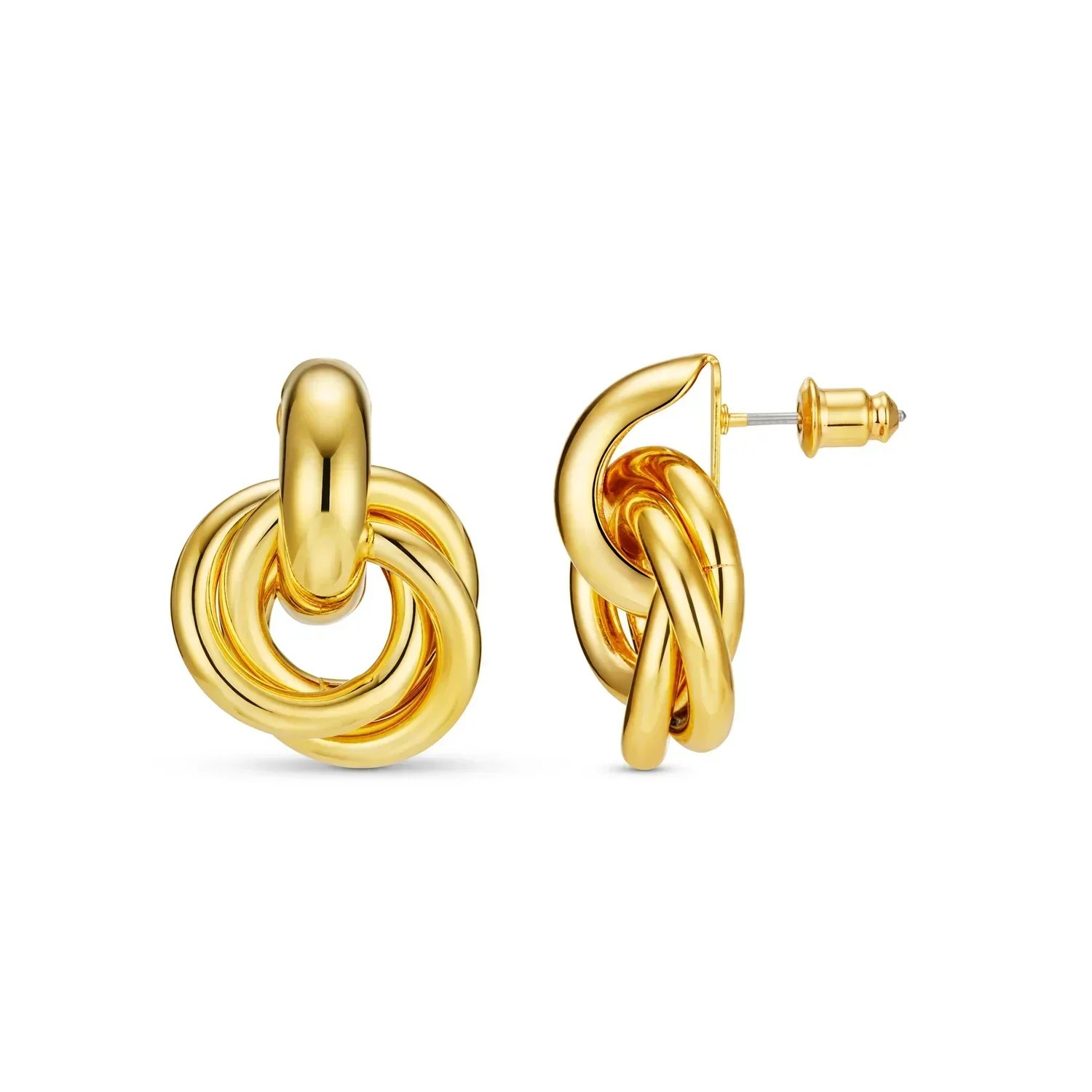 Statement Interlocking Earrings | White Gold 14k - Image 2