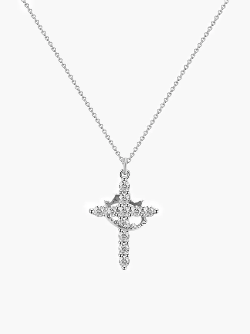 Tabitha Gemstone Cross Pendant Necklace - Image 2