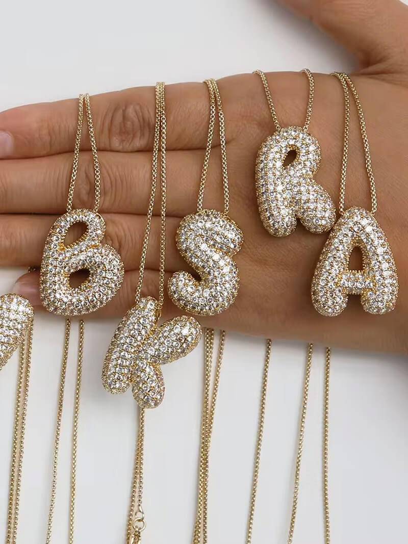 The Pave Letter Necklace - Image 6